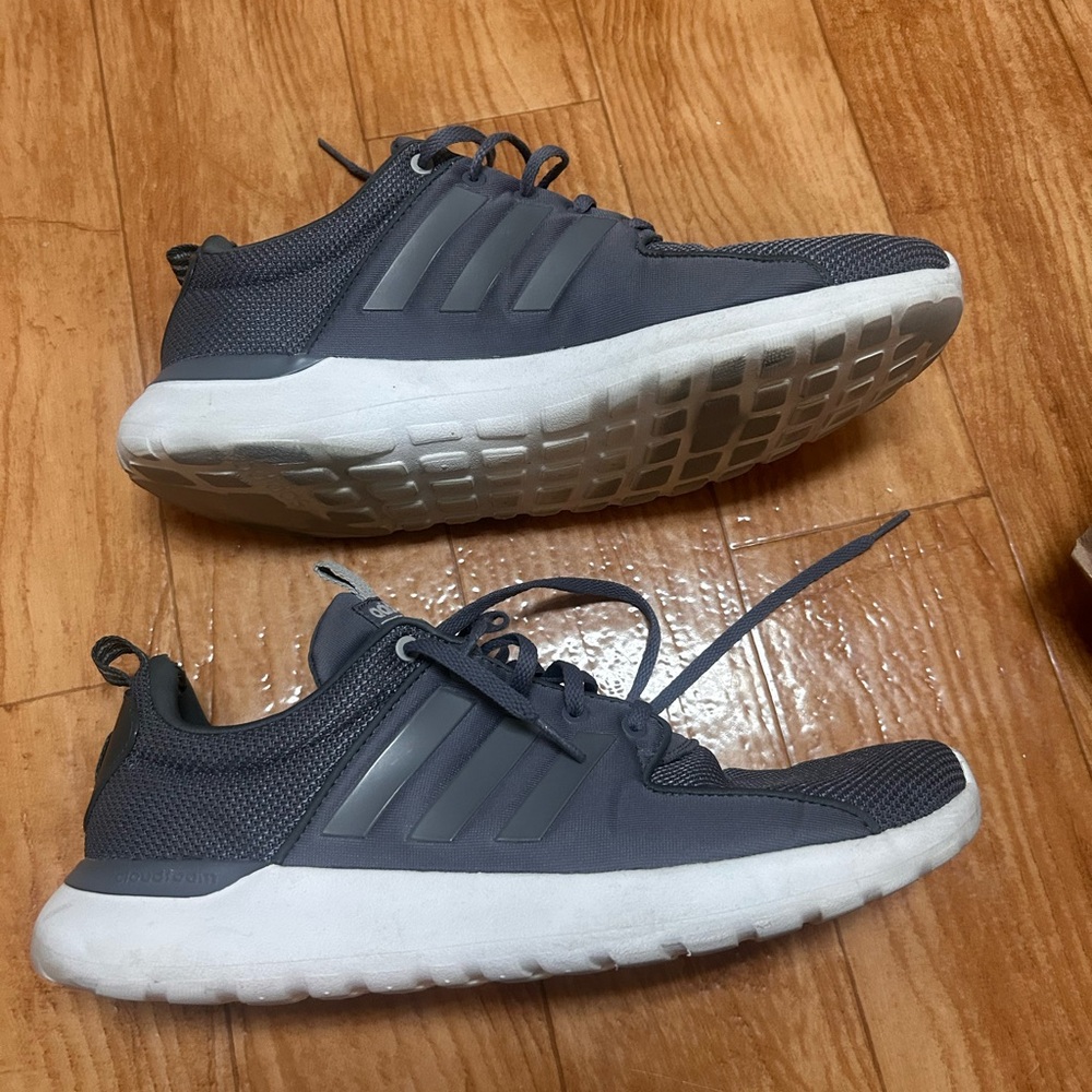 Adidas Mens 11.5 Cloudfoam Lite Racer Shoes AW4027 Gray Athletic Running Sneaker